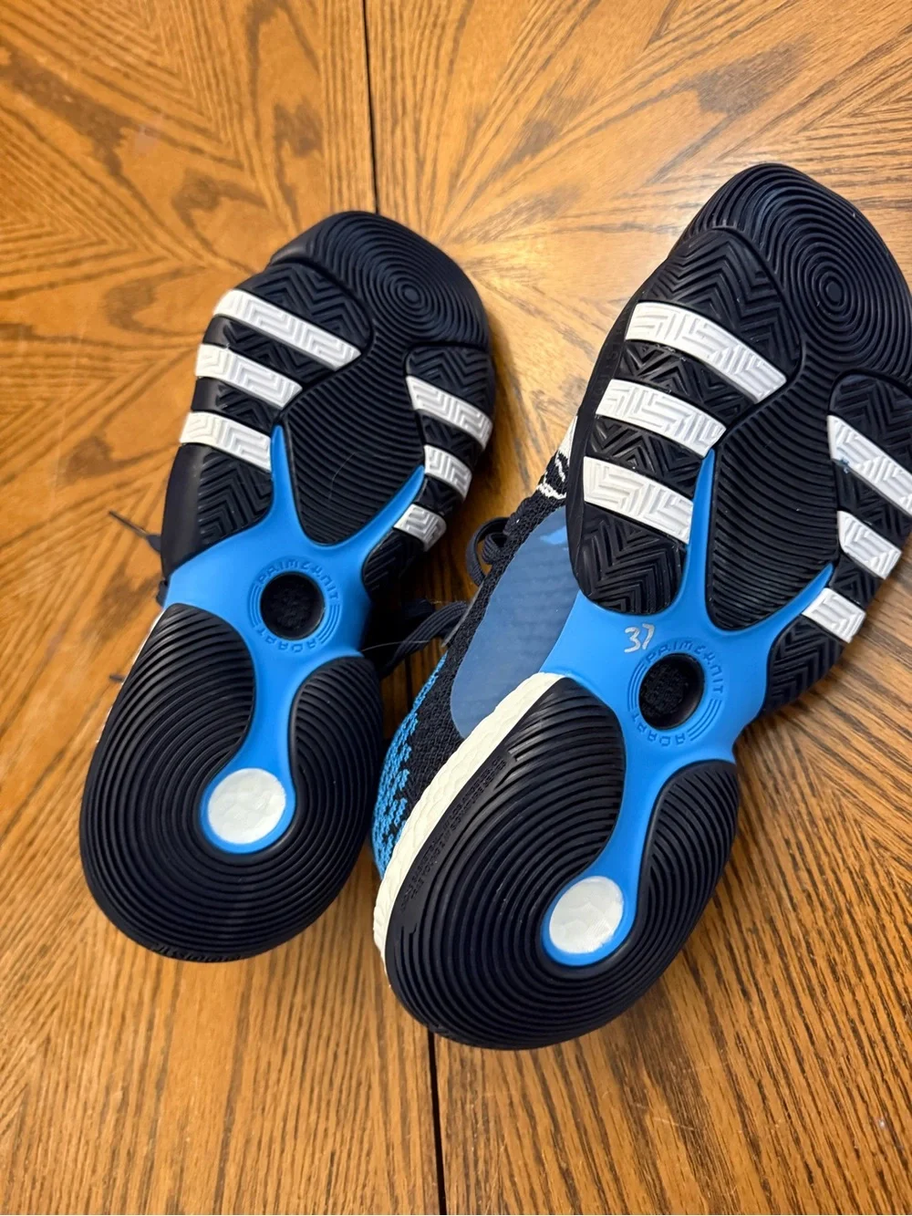 adidas Trae Young Navy and White Athletic Sneakers